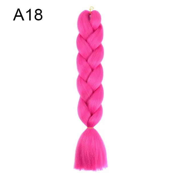 Synthetic Ombre Braiding Hair 24Inch 1Pack Pre Stretched Box Jumbo Colorful Crochet  Extensions for Women Viralgem Store