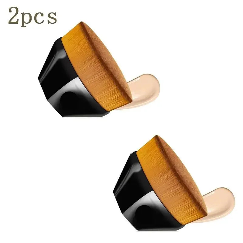1-5pcs Hexagonal Makeup Brush, Flawless Foundation Make-Up Brush, Suitable For Liquid Makeup Brush Set, Women'S Soft Cosmetics Viralgem Store