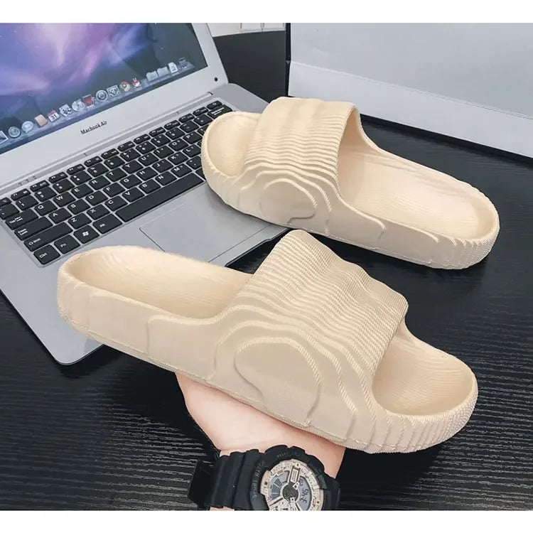 Summer EVA Slippers for Women Men Fashion Beach Sandals Soft Sole Platform Slides Outdoor Toe Open Shoes Unisex Size 29-46