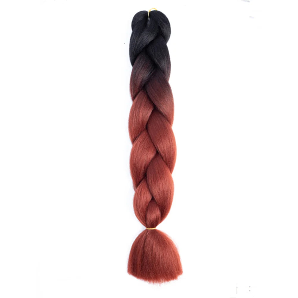 24 Inches DIY Jumbo Braiding Hair Synthetic Hair Extensions Afro Ombre Crochet Braid Hair Wholesale For Women
