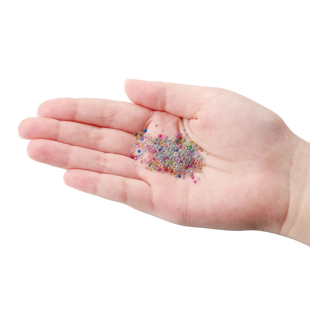 100g 0.4-3mm Mini Bubble Ball Beads Tiny Glass Bead Resin Filling for Silicone Mold UV Resin Epoxy Filler DIY Nail Art Decor Viralgem Store