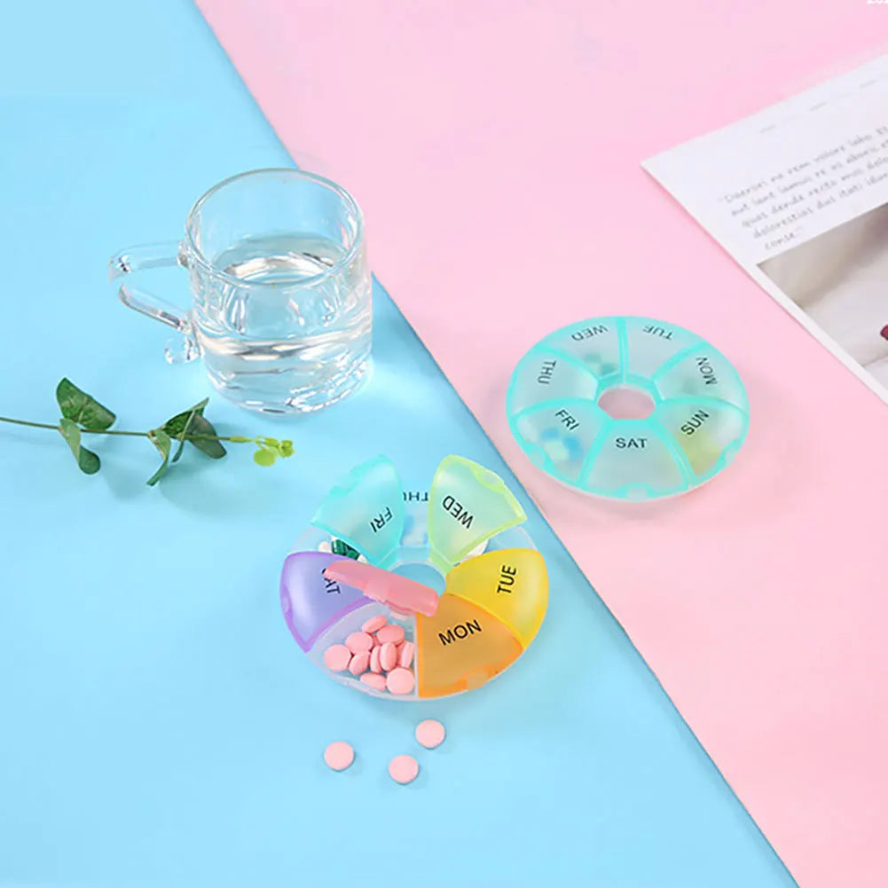 1pc Portable Weekly 7 Days Pill Box Holder Medicine Storage Organizer Case Travel Pill Case Container