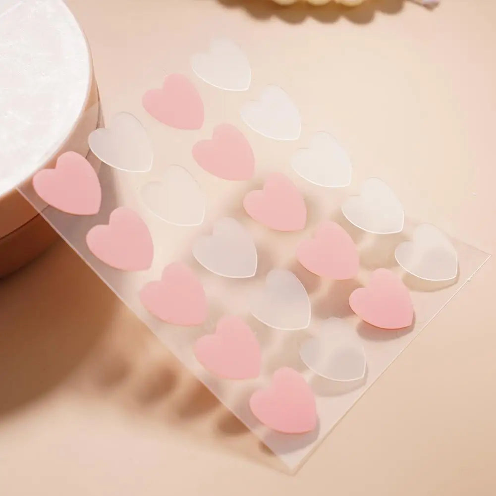 12/20 Counts Acne Care Patches Cute Pink Heart Shaped Acne Pimple Patches Invisible Acne Cover Treatment Stickers Skin Care Viralgem Store