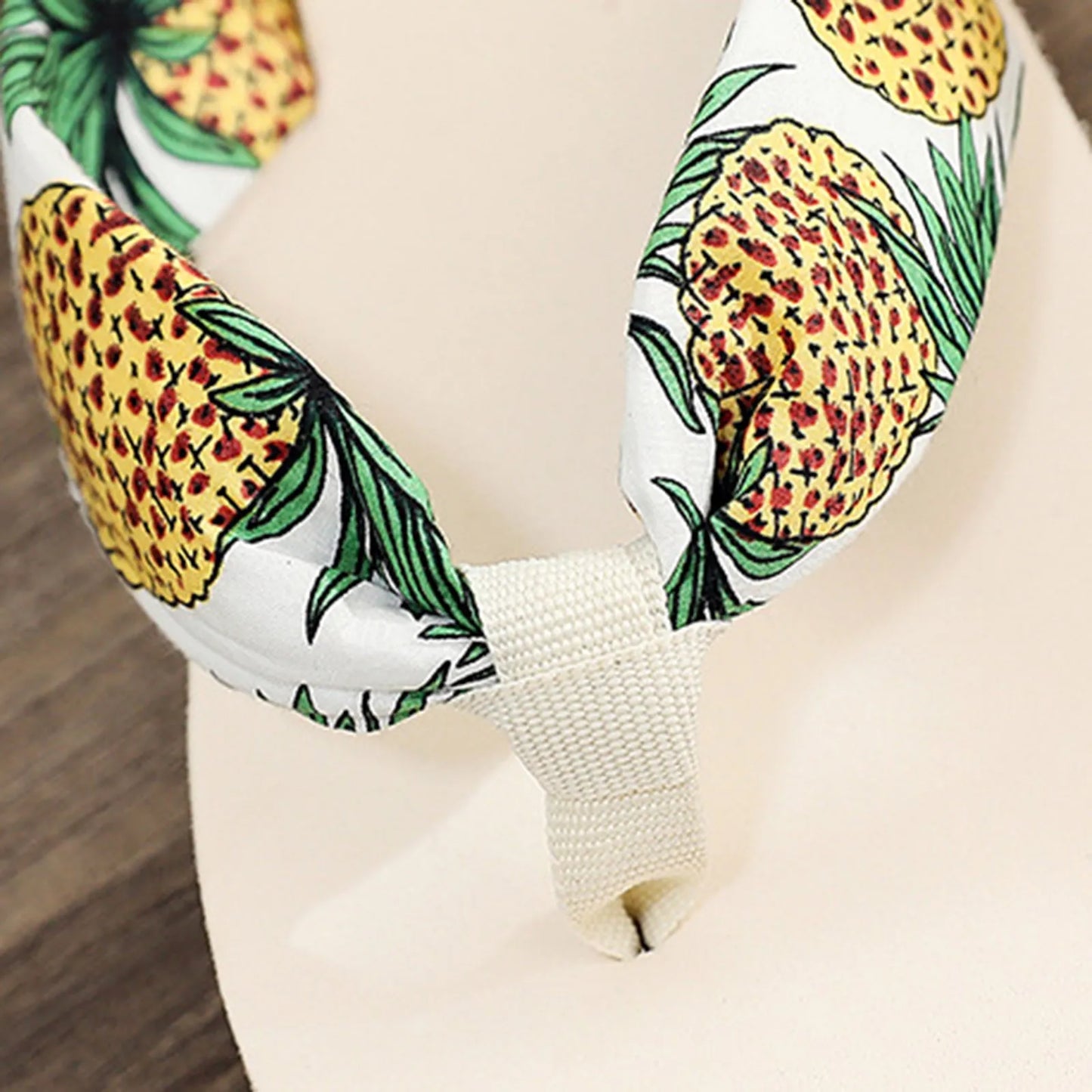 2022 Summer Floral Printing Slippers Women Bohemian Satin Strap Platform Wedge Flip Flops Outdoor Thick Bottom Beach Shoes