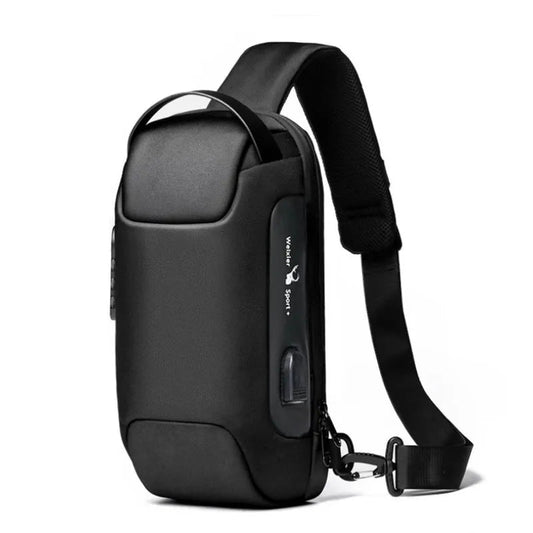 2023 Men's Chest Bag Waterproof Crossbody Bag Multifunction Anti-theft Travel Bags Shoulder Bag Male USB Charging Pouch for Man Viralgem Store