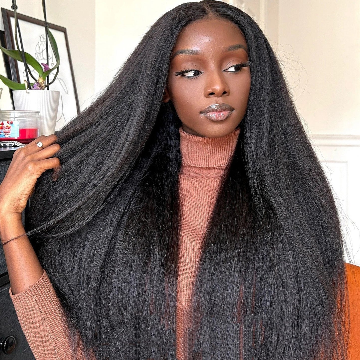 Yaki Kinky Straight Human Hair Wigs Glueless Wig 100% Human Hair Ready To Wear Preplucked HD Lace Wigs For Women Pre Cut No Glue Viralgem Store
