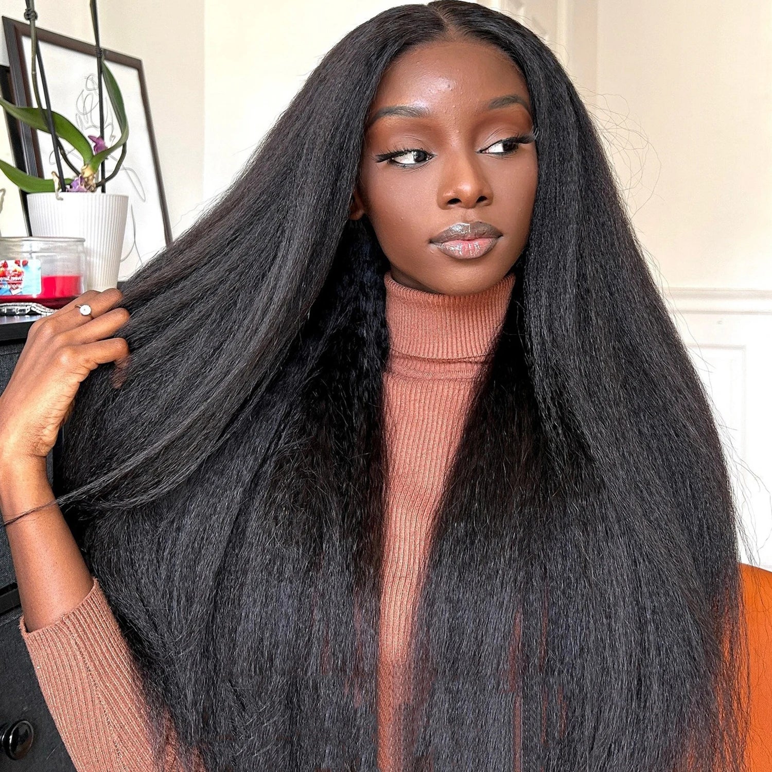 Yaki Kinky Straight Human Hair Wigs Glueless Wig 100% Human Hair Ready To Wear Preplucked HD Lace Wigs For Women Pre Cut No Glue Viralgem Store