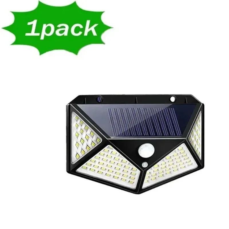 1/2/4/6Pcs 100 LED Wall Lights Outdoor Solar Lamp PIR Motion Sensor Solar Powered Sunlight Street Light for Garden Decoration Viralgem Store