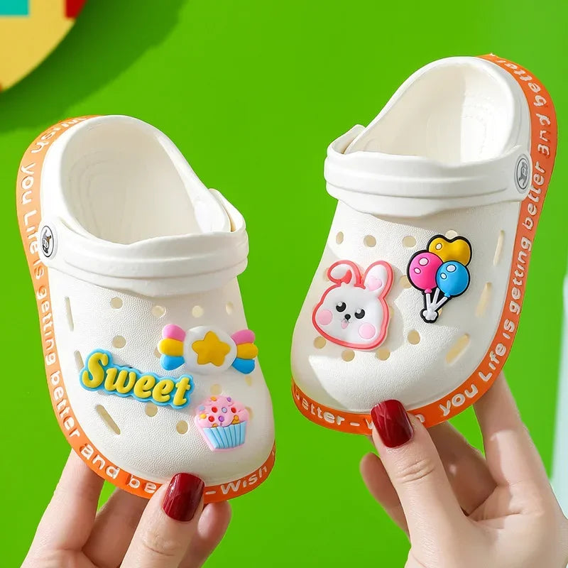 Summer Children Garden Slippers Shoes Boys&Girls Beach Sandal Kids Lightweight Breathable Cute Cartoon Slip Baby Slippers
