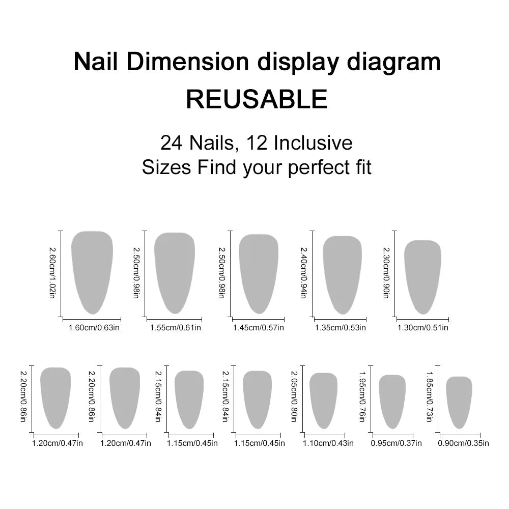 24Pcs Autumn Winter Matte Almond False Nails with Glue Rose Leaf Printing Nail Art Simple Full Cover Press on Acrylic Nails Tips Viralgem Store