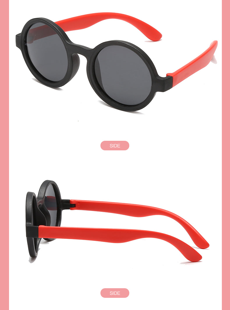 2023 New Cute Round Frame Children's Sunglasses Baby Safe Soft UV Resistant Sunglasses Trend Eyewear for Boys and Girls