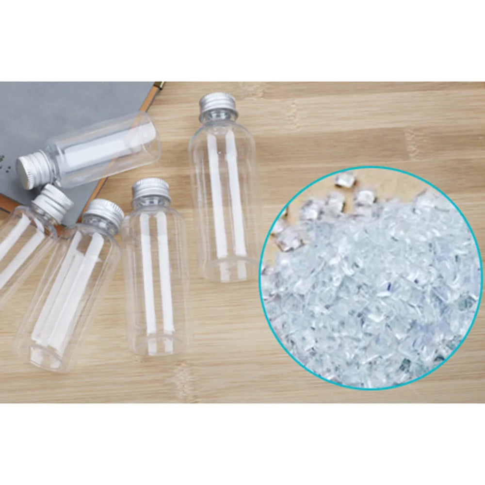 5/10/20/30ml Clear Plastic Bottle With Aluminium Screw Cap Small Jars Cosmetic Container Travel Kit Empty Refillable Bottles Jar Viralgem Store