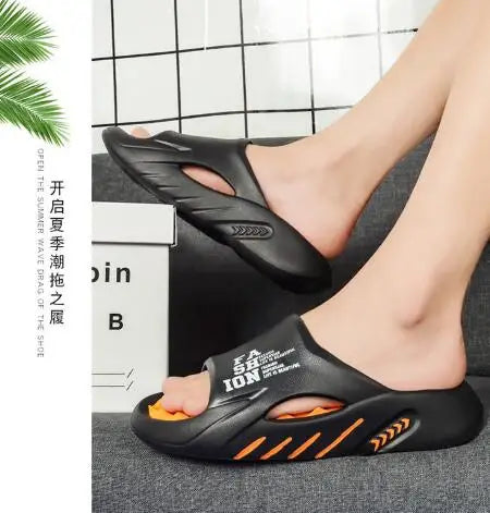 2023 NEW Men's Slippers Massage Slip-on Platform Slippers for Men Fashion Outdoor Beach Anti-slip Flip-Flops Man's Sandals 38-45