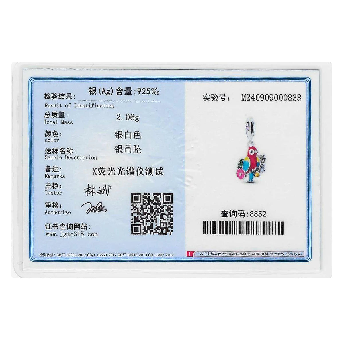 100% 925 Silver Parrot Hummingbird Owl Birds Fashion Design Charms Beads 3mm DIY Fine Jewelry Gifts Making Viralgem Store