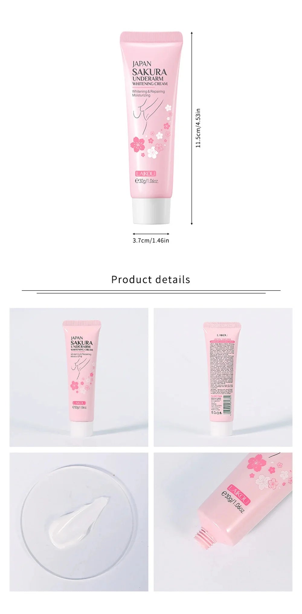 Whitening Cream For Dark Skin Armpit Thigh Inner Joint Lightening Intimate Area Underarm Body Care Private Parts Brighten Lotion Viralgem Store