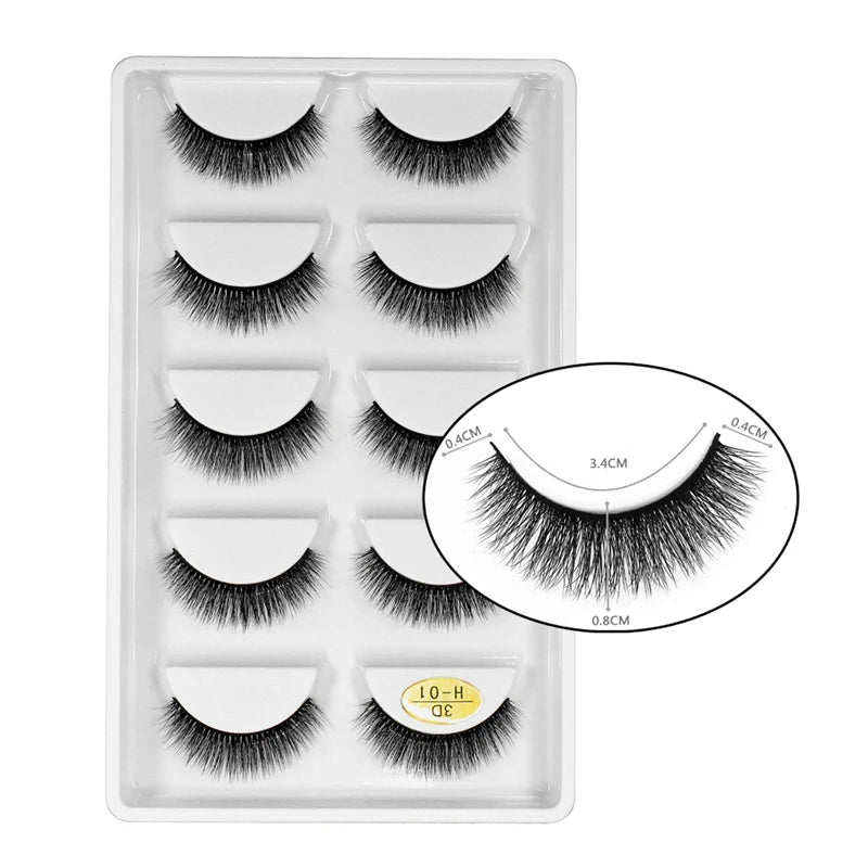 5 Pairs 3D Mink False Eyelashes h13, Soft Eyelash Extension Natural Eyelashes makeup Lashes Wholesale G800, G806 Viralgem Store