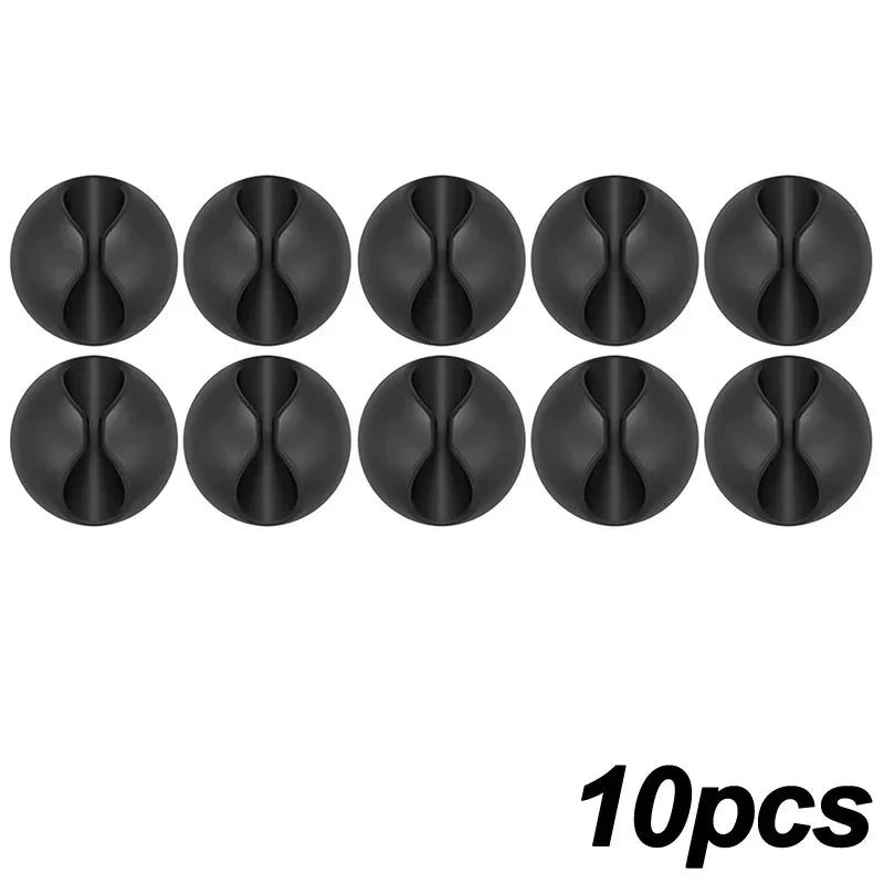 5/50Pcs Mini Cable Winder Organizer USB Charging Cable Clips Desk Tidy Organiser Wire Cord Holder Protectors In Home Office Car Viralgem Store