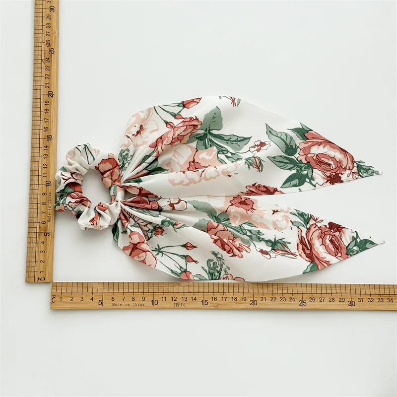 2024 New Trendy Flower Hair Ribbon For Women Korea Elastic Girls Scrunchies Hair Ties Hair Accessories Viralgem Store