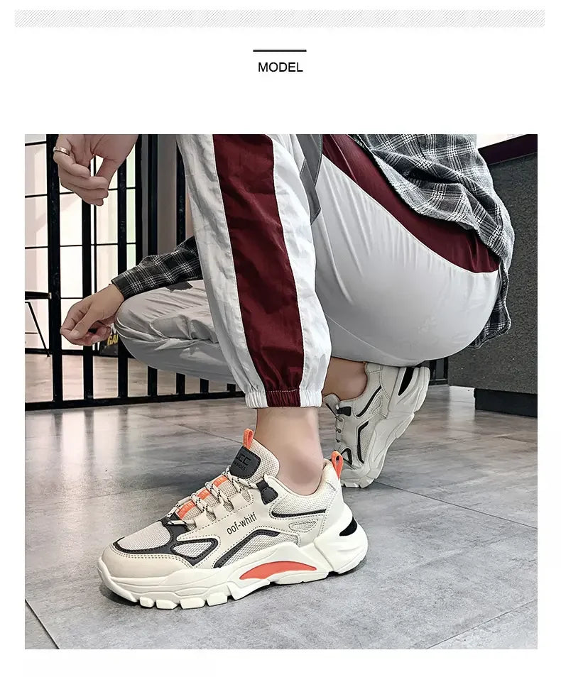 2024 New Men Sneakers Mesh Breathable Outdoor Running Shoes Fashion Casual Tennis Shoes Lightweight Comfortable Male Sport Shoes