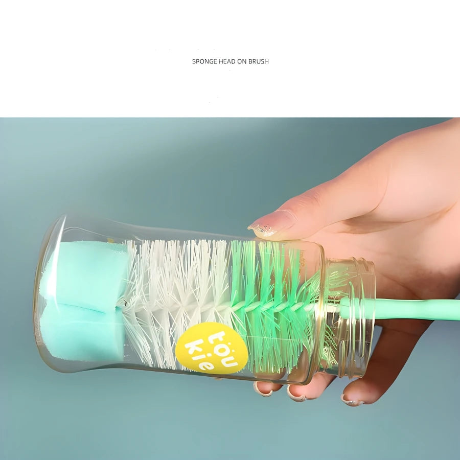 2PCS Competitive Price Small Bottle Cleaning Brush Baby Pacifier Brush Nylon Glass Bottle Brush Two-piece Milk Bottle Set