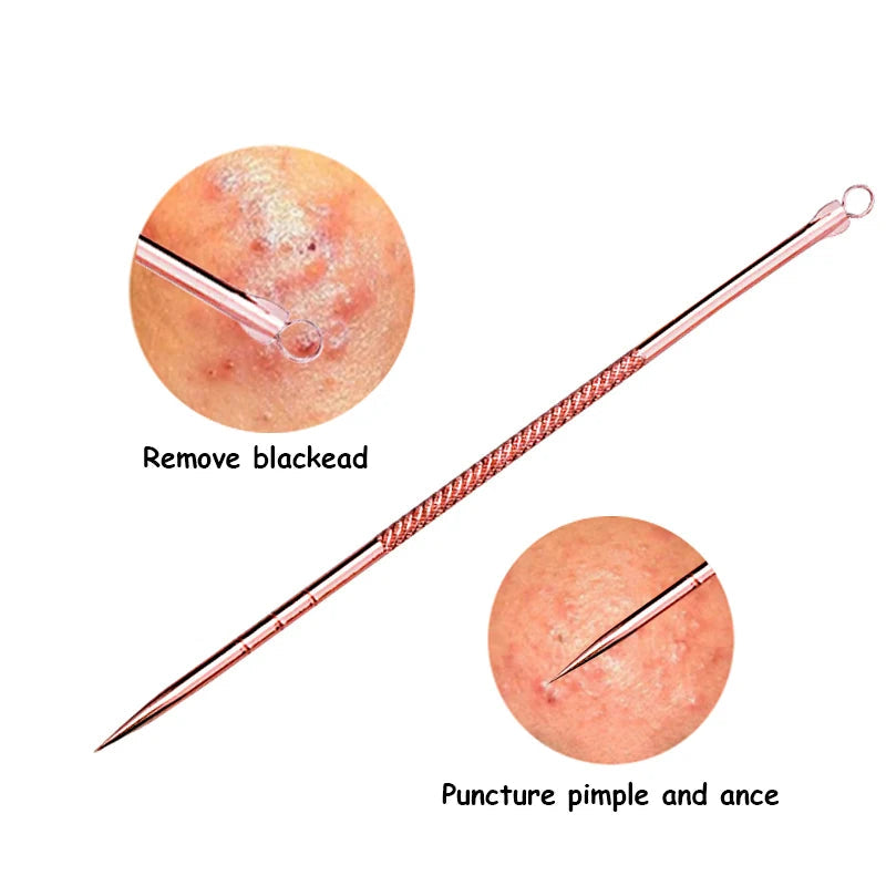 4Pcs Blackhead Removal Needles Black Dots Cleaner Stainless Spot Comedone Extractor Acne Treatment Needle Face Clean Care Tool Viralgem Store