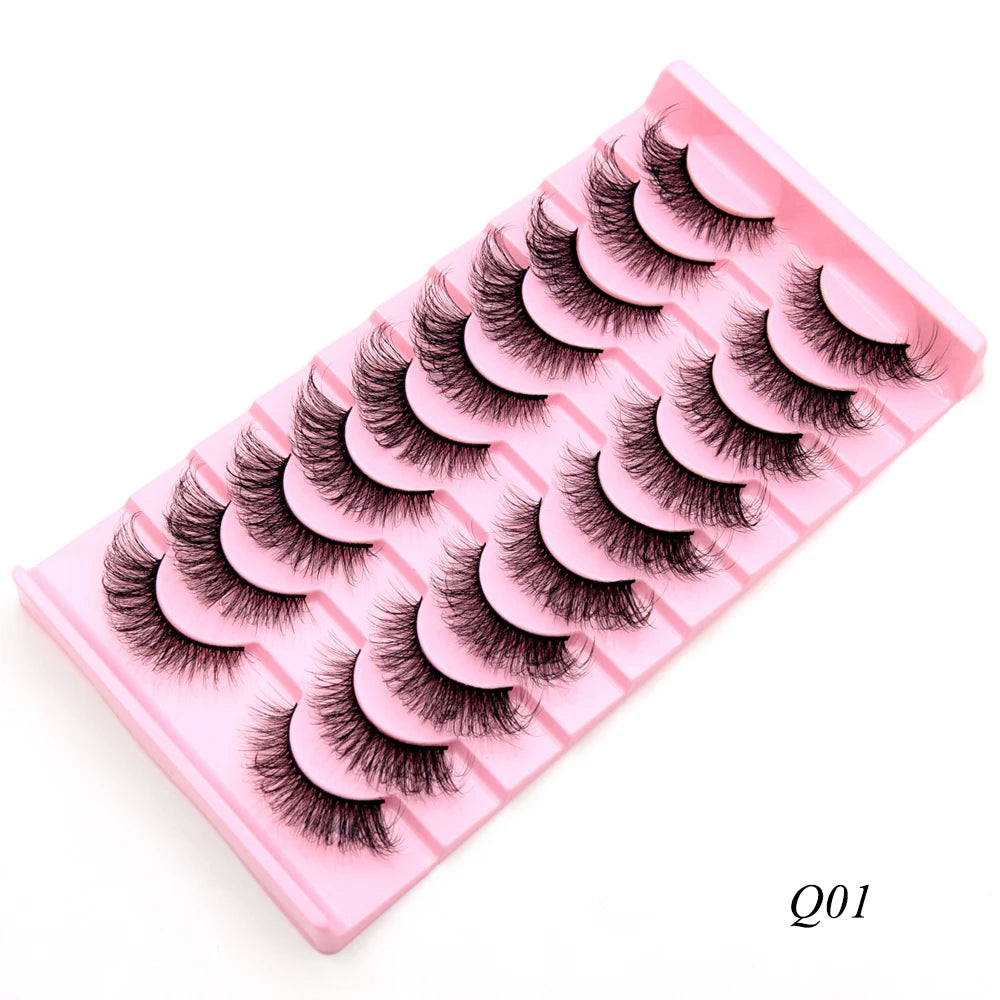 Visofree 3/10 Pairs Faux Mink Lashes Make Up Eyelashes Thick False Cils Natural Eyelash Extension Hand Made Fake Eyelashes Q03
