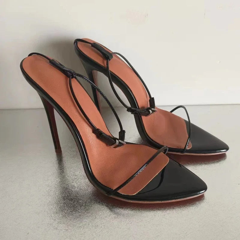 12CM 2024 New Fashion Dress Party Banquet Sandals for Women High Heel Designer Shoes Sexy Elegant Simple Heels Size 43 44 45 47