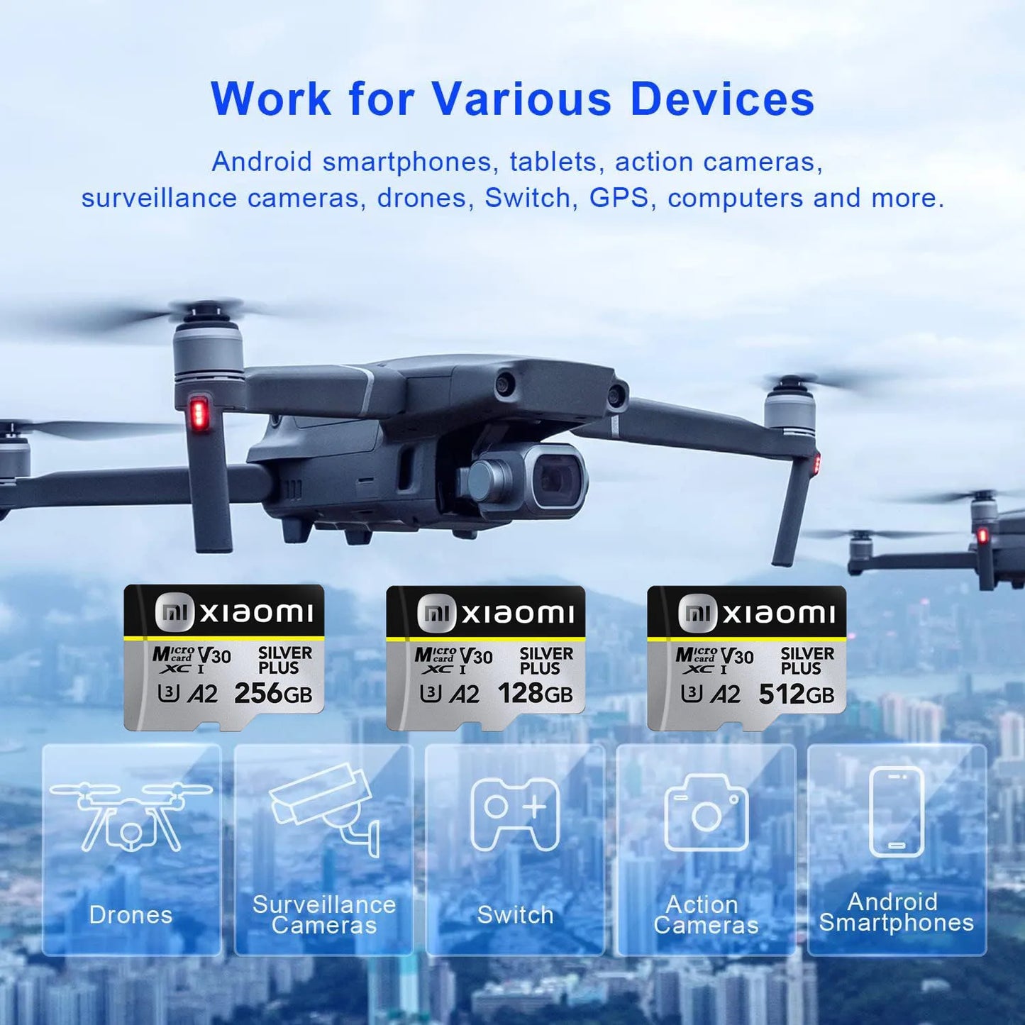 Xiaomi 1TB Memory Card 128GB Micro SD Card Class 10 TF Card 1TB SD Card 512G High Speed Micro TF SD Card 256GB For Nintendo