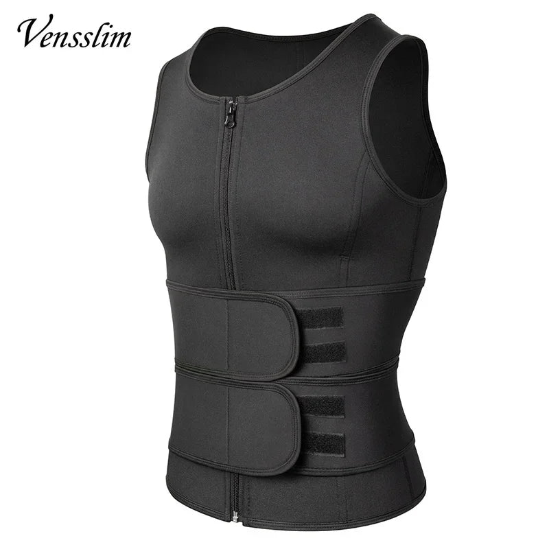 Vensslim Men Body Shaper Waist Trainer Vest Slimming Shirt Sauna Sweat Compression Undershirt Shapewear Fat Burner Workout Tops Viralgem Store