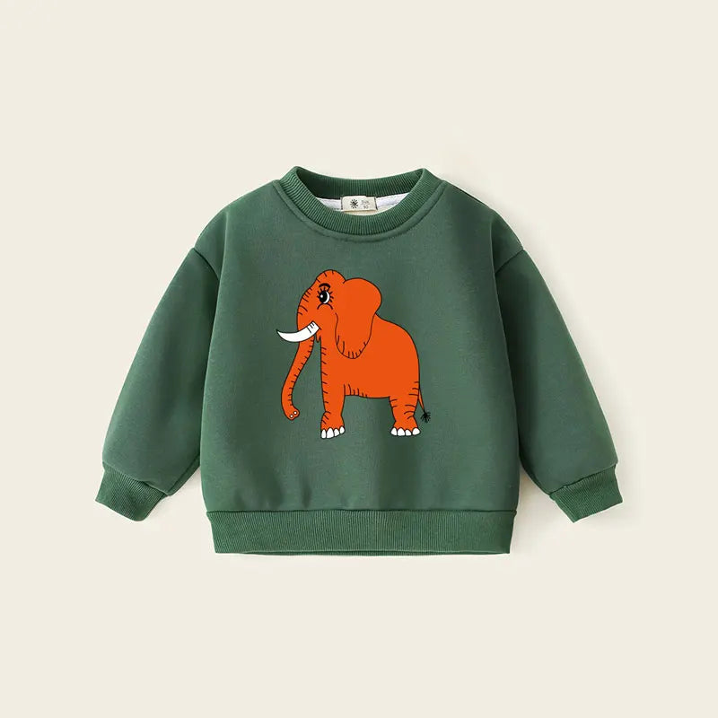 Winter Kids Sweatshirts Plus Velvet Children Pullover 2024 Warm Boy T-shirts Cartoon Girls Fleece Hoodies Baby Outerwear Clothes Viralgem Store