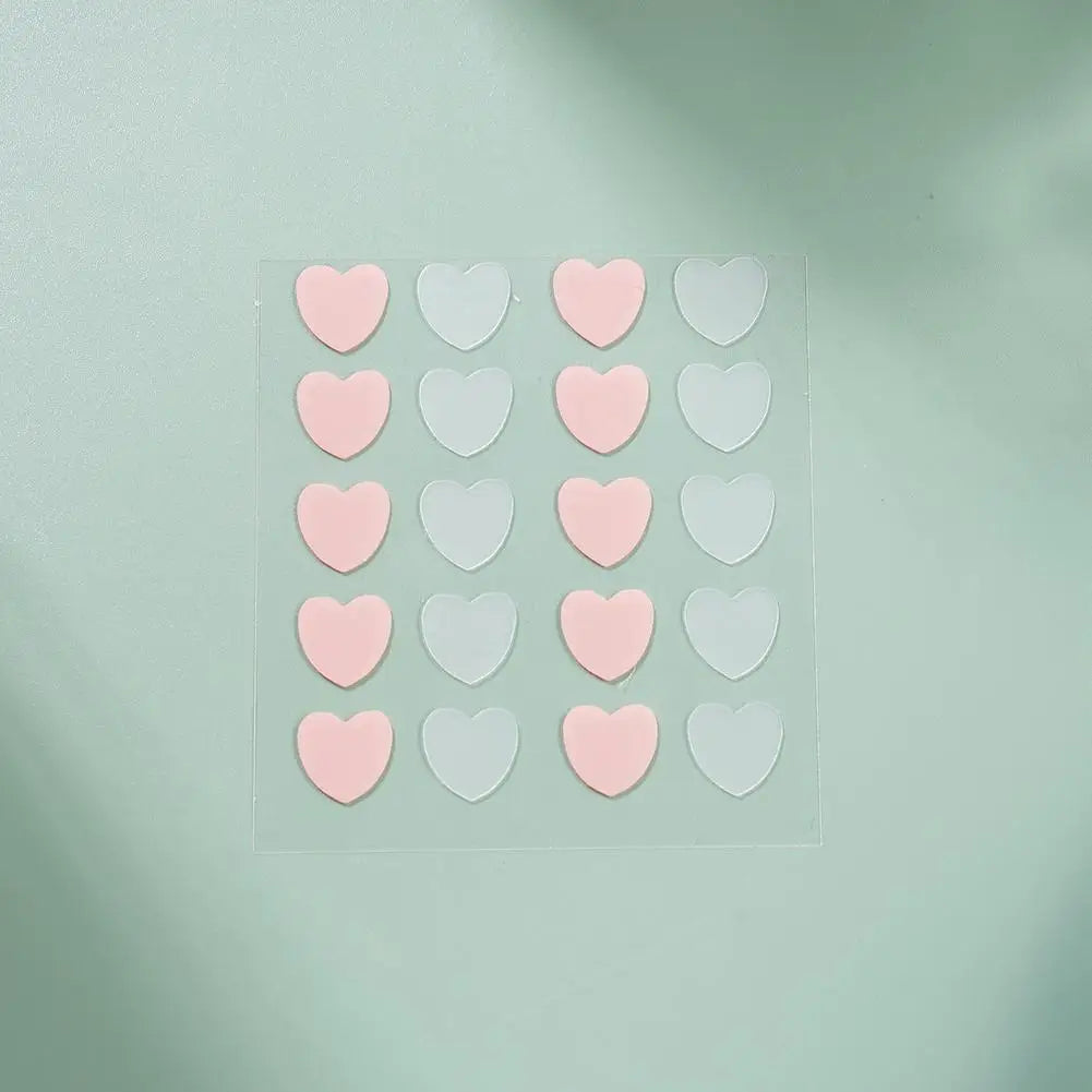 12/20 Counts Acne Care Patches Cute Pink Heart Shaped Acne Pimple Patches Invisible Acne Cover Treatment Stickers Skin Care Viralgem Store