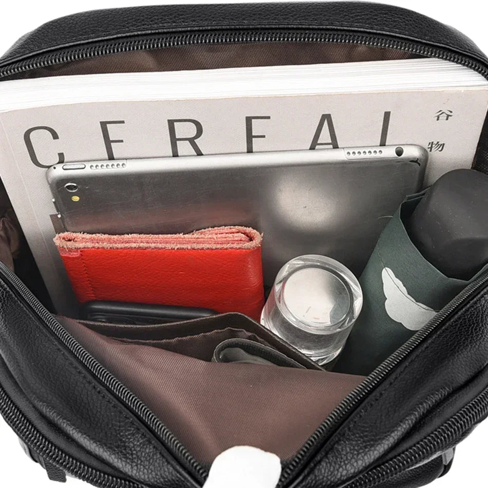 Women Large Capacity Backpack High Quality Leather Vintage Bags for Women School Bags Travel Rucksack Ladies Bookbag Knapsack Viralgem Store