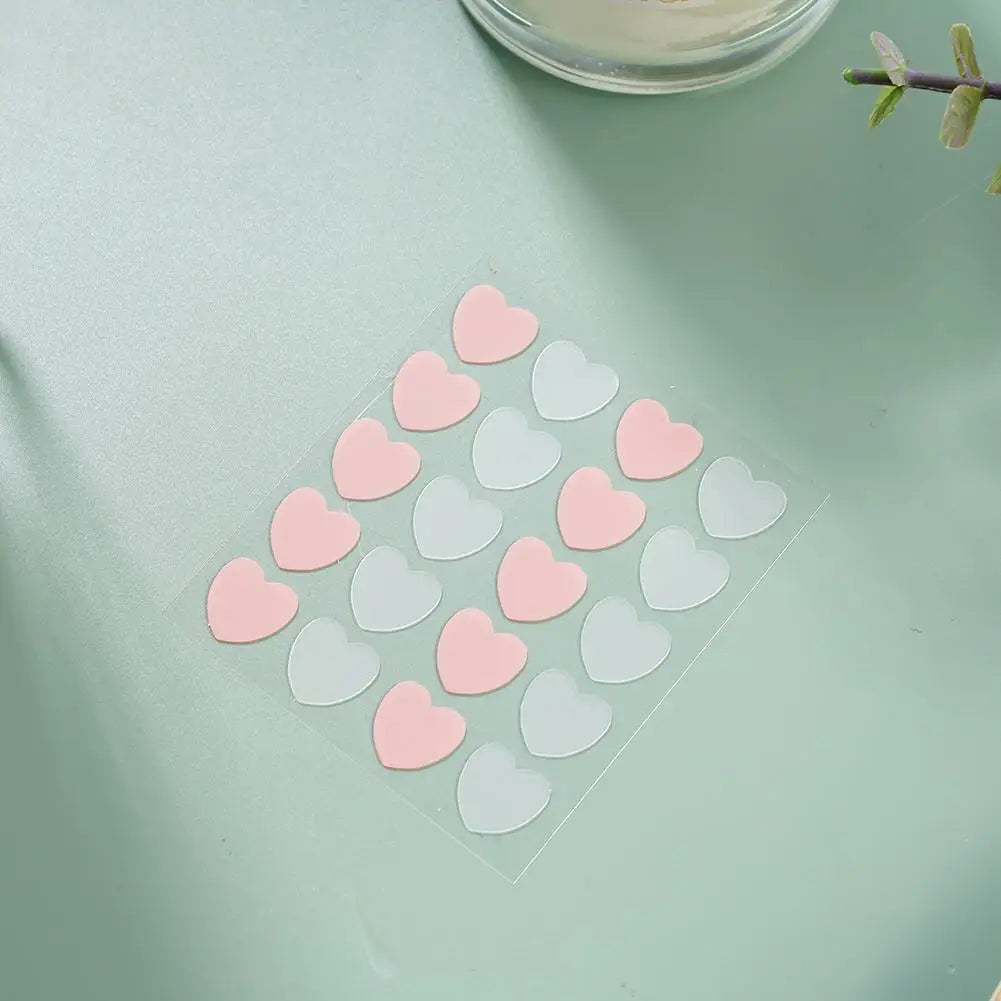 12/20 Counts Acne Care Patches Cute Pink Heart Shaped Acne Pimple Patches Invisible Acne Cover Treatment Stickers Skin Care Viralgem Store