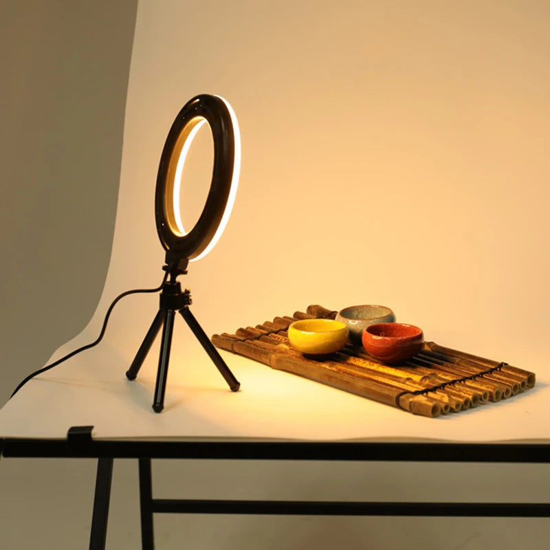 6inch Ring Light with Tripod Led Bright Ring Lamp Light Rim Song Lighting for Photography Selfie Ringlight Right Ligth