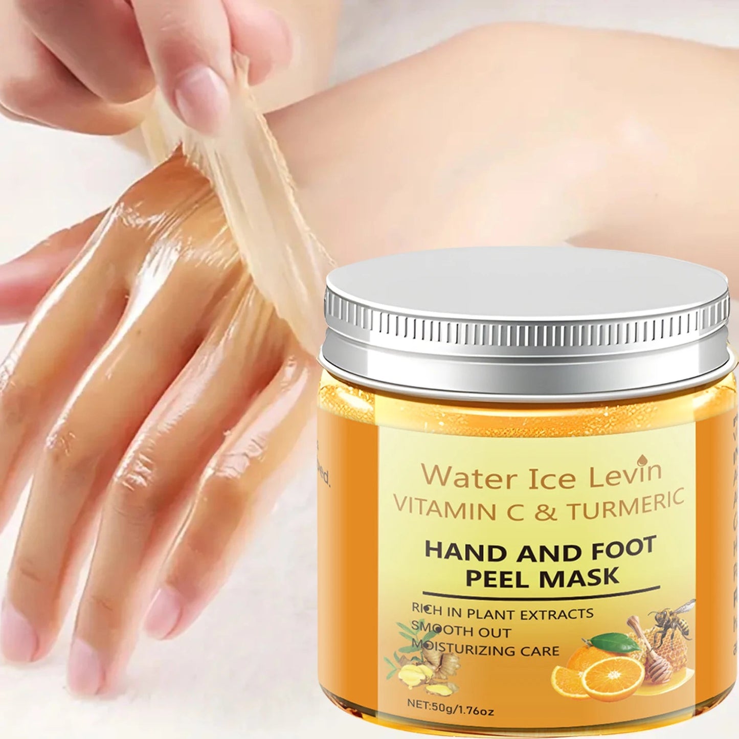 Vitamin C Turmeric Hand Foot Peel Mask - Exfoliating Treatment, Plant Extracts, Moisturizing Care, Winter Renewal Viralgem Store