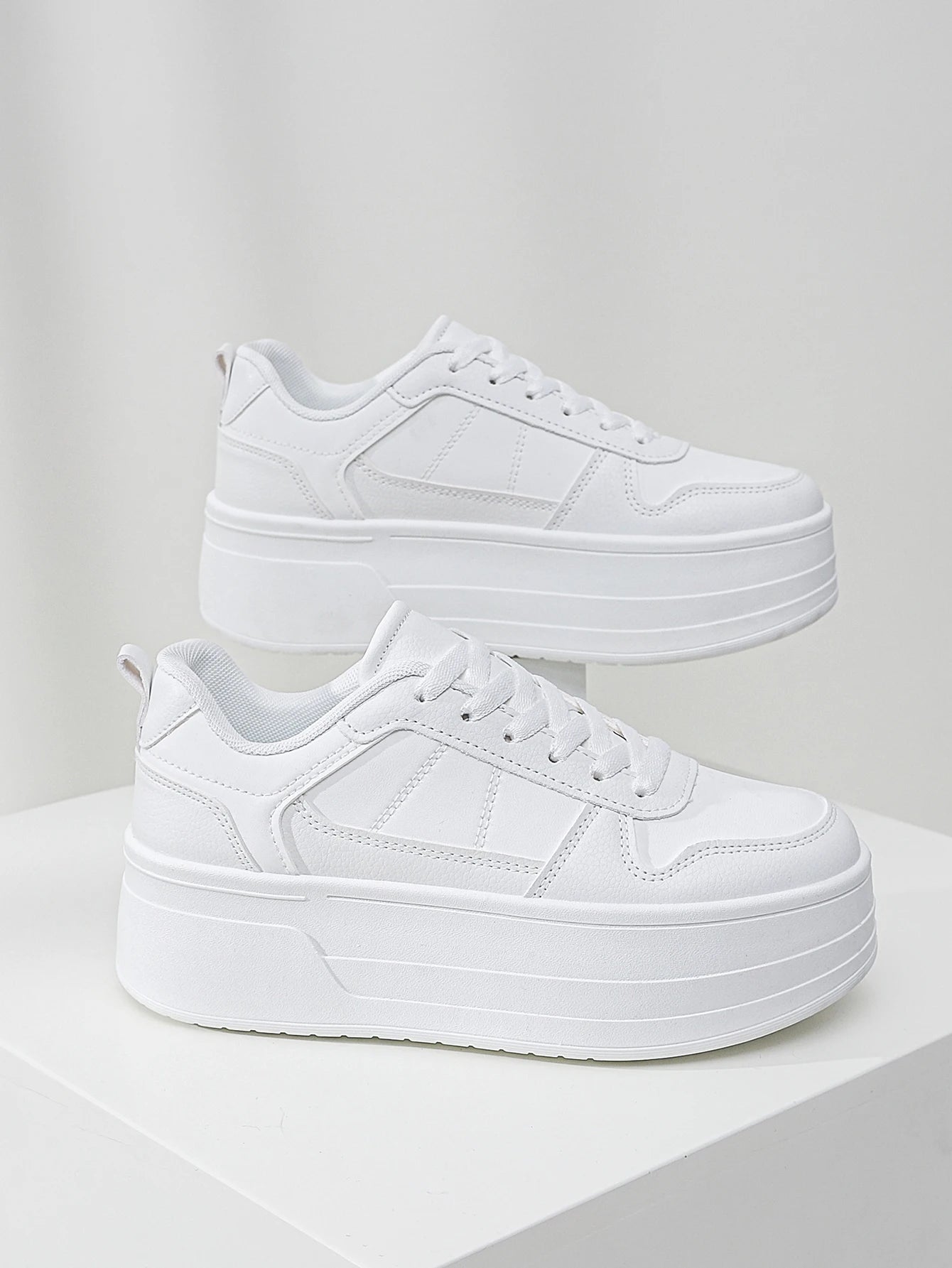 2024 New Style Casual Shoes For Women, Ladies Platform Shoes, White Shoes, Comfortable Sneakers, Increase Height By 5cm