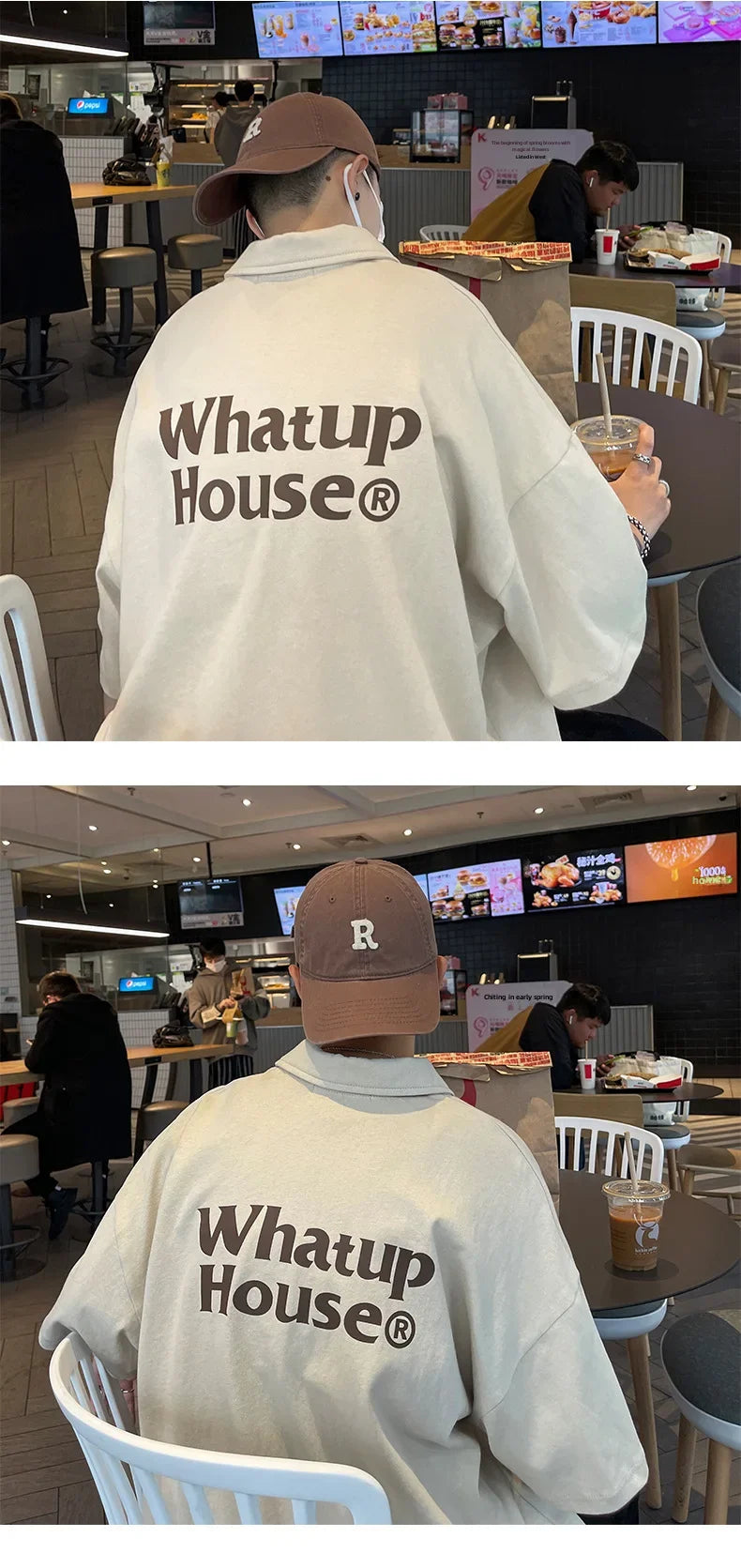 Trendy Polo Shirt Loose Fit Casual Men's Lapel Top Hk Style Hip Hop Short Sleeve T-shirt Fashion Outerwear