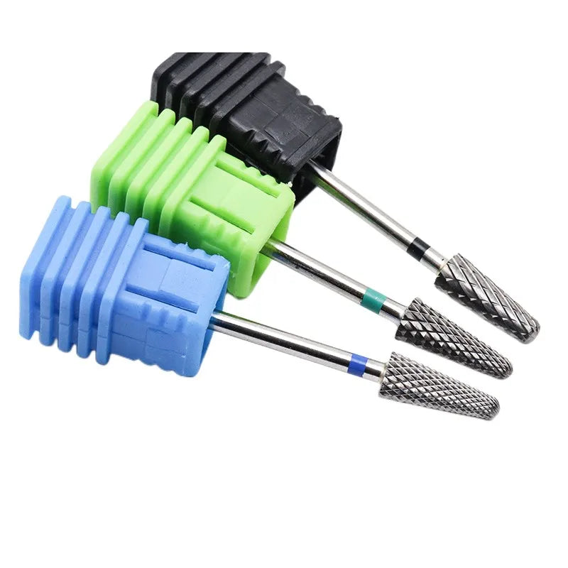 5mm Cone Carbide Nail Drill Bit 3/32" Milling Cutter For Manicure Rotary Burr Nail Bits Electric Drill Accessories Tool
