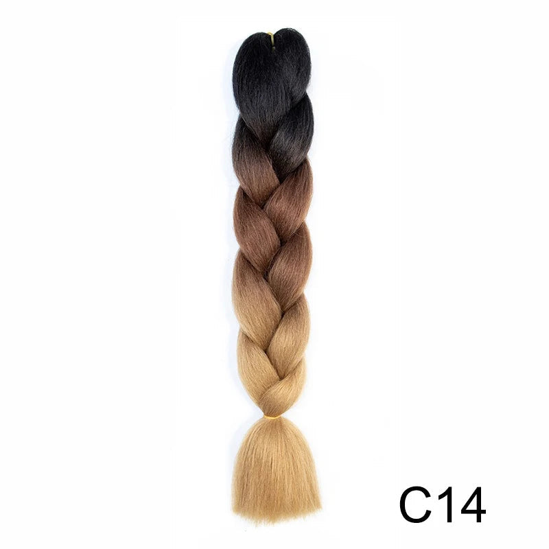 WIGSIN 24Inch Synthetic Long Straight Jumbo Braiding Hair Extension DIY Box Twist Crochet Hairpiece for Women Viralgem Store