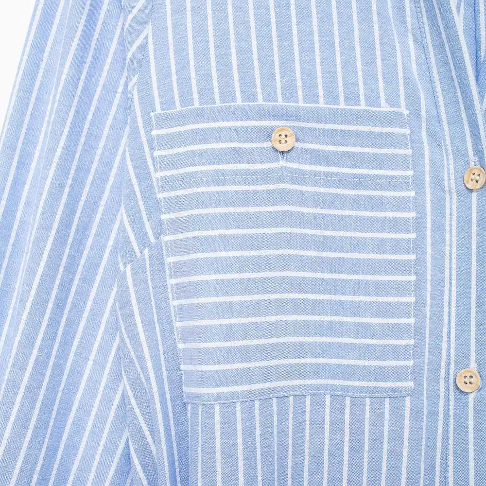 TRAF Women Fashion With Belt Front Patch Pockets Midi Shirt Dress Long Turn-up Sleeves Button-up Female Dresses Mujer