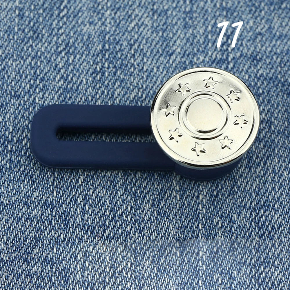 Adjustable Letter Star Elastic Clothing Retractable Buckle Buttons Jeans Extended Button Waist Fastener Waistline Increase Viralgem Store