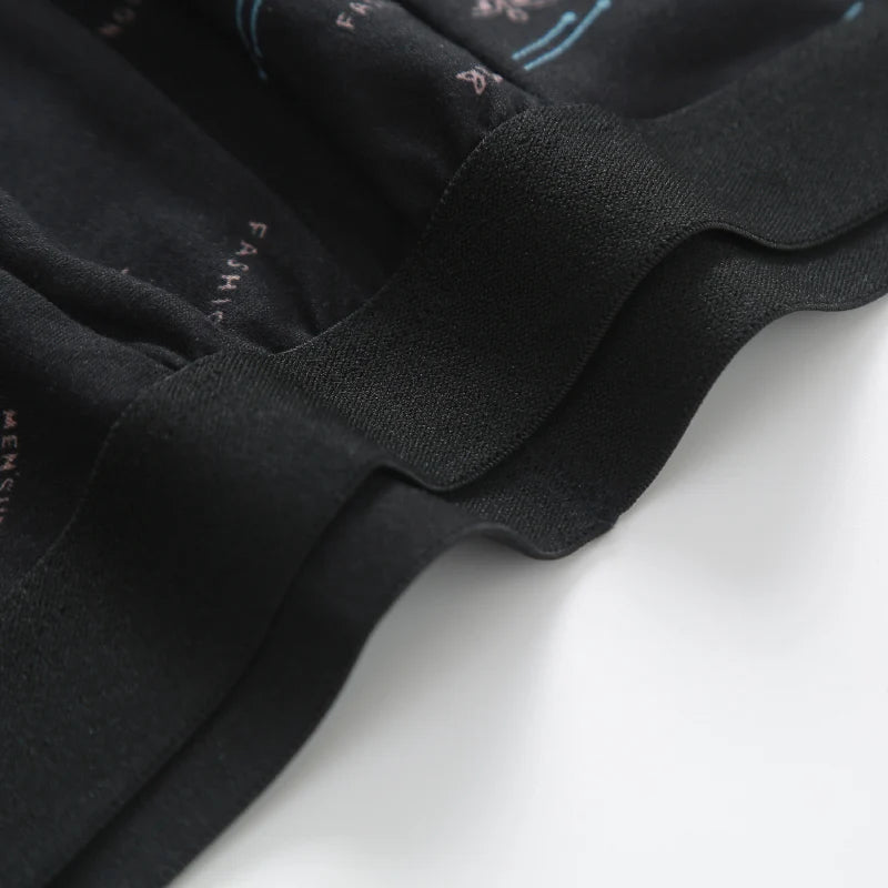 4-piece MEN'S Boyshort Young Men Printed Comfortable Underwear for Middle-aged and Elderly Men to Increase 5XL/6XL Boyshort. Viralgem Store