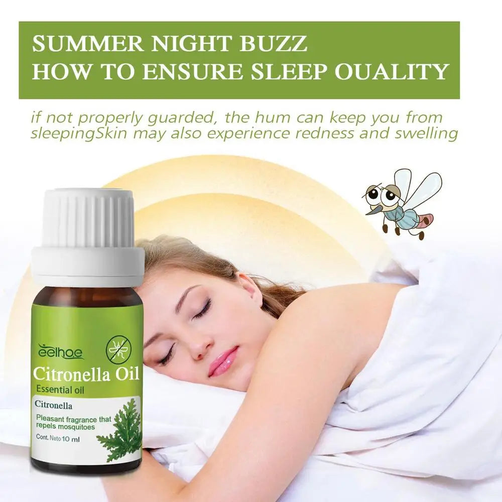 10ml Prevent Mosquito Bites Anti-itch Home Skin Care Mosquito Repellent Citronella Essential Oil Body Care For Beauty Health