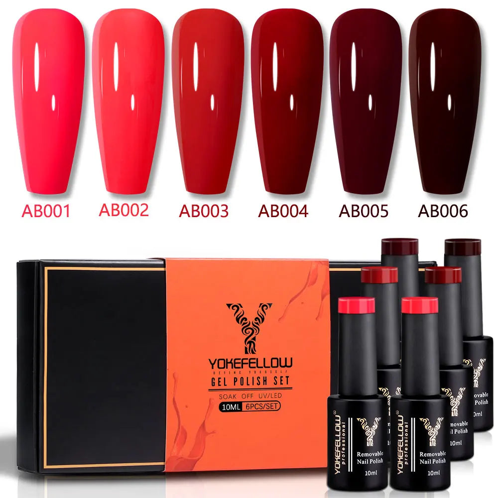 YOKEFELLOW  Pastel Gel Nail Polish Set 6 Colors Spring Summer Macaron Gel Nail Kit Soak Off Nail Art DIY Manicure Gift for Girl Viralgem Store