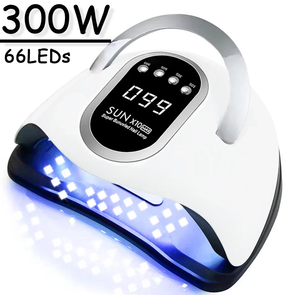320W UV Light Dryer for Nails Gel Polish with 72 Lamp Beads 4 Timer Setting HD Display Screen Auto Sensor Professional Nail Lamp