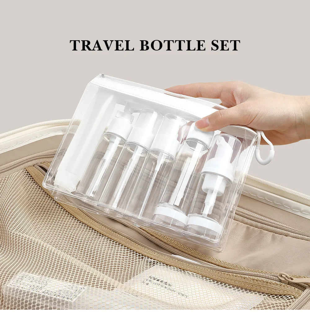 Travel Makeup Cosmetic Face Cream Pot Bottles Transparent Plastic Travel Accessories Empty Make Up Container Bottle