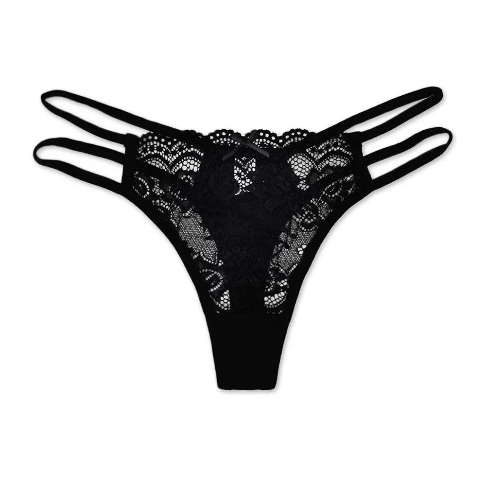 5 PCS/SET Lingerie Sexy Lace Thongs Woman Low G String Girls Underpants M-XL Transparent T-back Underwear Women Panties Viralgem Store