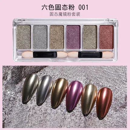 1 Box Mirror Glitter Powder Nail Decoration Metallic Chrome Nail Powder Set Y2K Rubbing Glitter Pigment Flakes Manicure Accessor