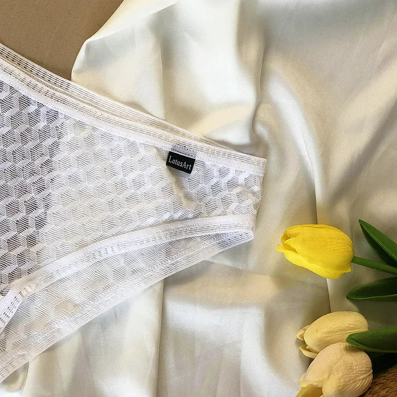 Transparent Women's  Lace Panties Breathable Soft Panties Sexy Lady Perspective Panty MeshUnderpants Intimates Lingerie Briefs Viralgem Store