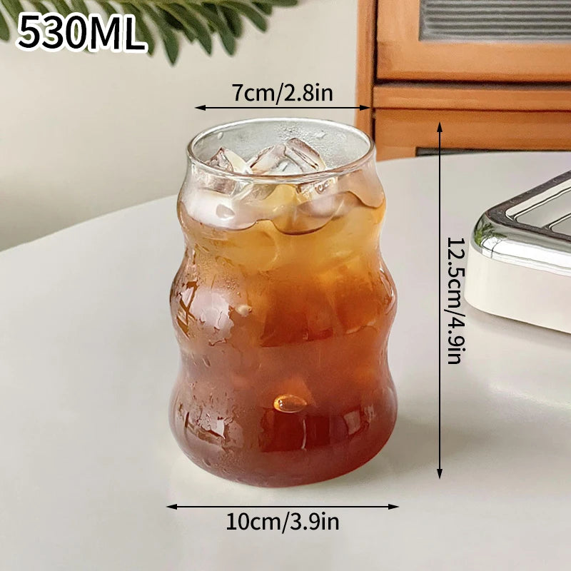 250ml-865ml INS Glass Cup Pineapple Shape Coffee Mug Transparent Cocktail Bar Beverages Soda Water Juice Mugs Cup Drinkware Viralgem Store